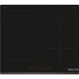 Bosch, Seeria 6, raamita, must - Integreeritav induktsioonpliidiplaat
