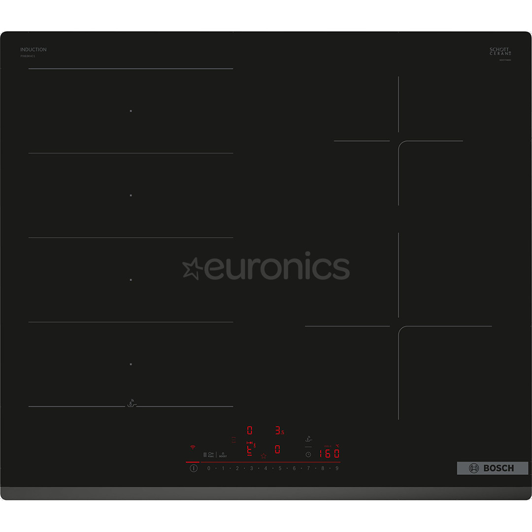 Bosch, Series 6, frameless, black - Built-in induction hob