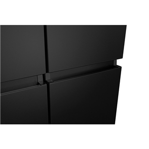 Hisense, Total No Frost, 609 L, height 179 cm, black - SBS Refrigerator