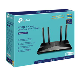 TP-Link Archer AX1800, WiFi 6, черный - WiFi-роутер