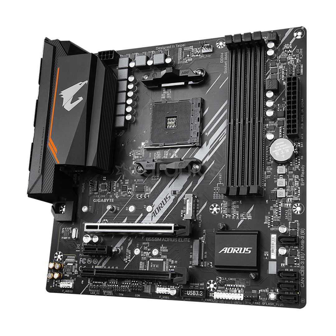 Gigabyte B550M Aorus Elite 1.3, mATX, черный - Материнская плата