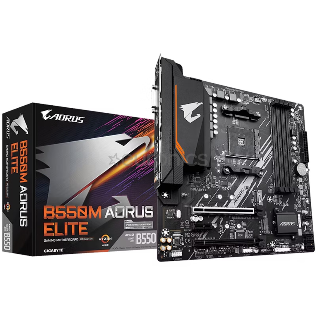 Gigabyte B550M Aorus Elite 1.3, mATX, черный - Материнская плата
