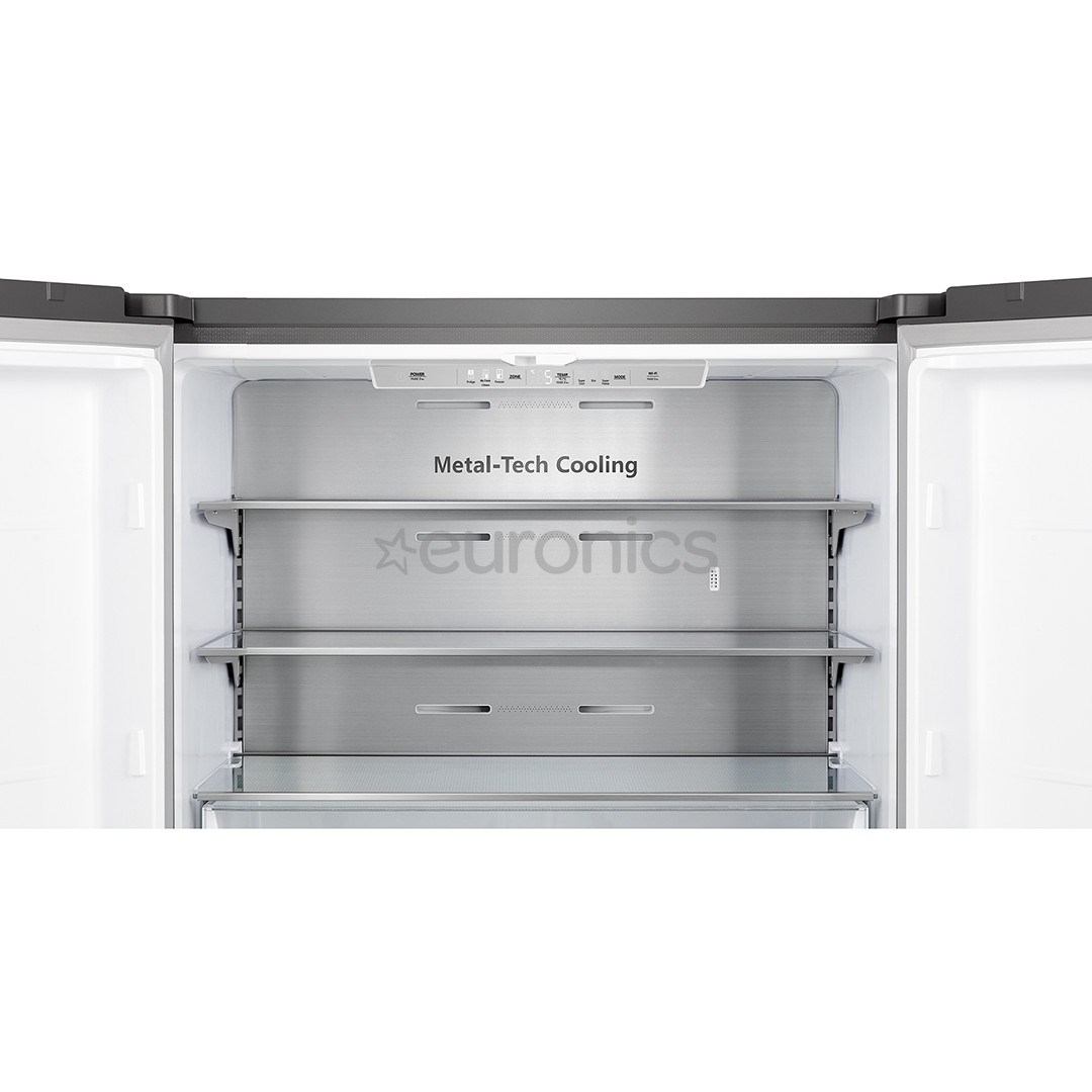 Hisense, Total No Frost, 609 L, height 179 cm, stainless steel - SBS Refrigerator