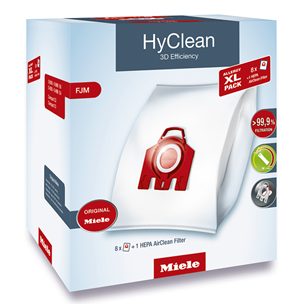 Miele, XL-Pack Hy Clean F/J/M + HEPA AirClean Filter, 8 tk - Tolmukotid