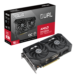 Asus, AMD Radeon RX 7600 XT, 16 GB GDDR6, 128 bit - Graafikakaart