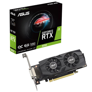 Asus, NVIDIA GeForce RTX 3050, 6 GB GDDR6, 96 bit - Graafikakaart 4711387515259