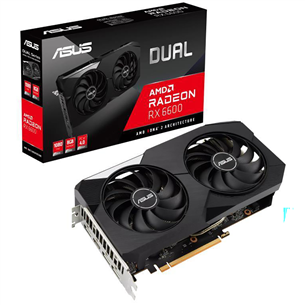 Asus, AMD Radeon RX 6600, 8 ГБ, GDDR6, 128 бит - Графическая карта