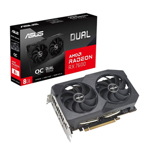 Asus, AMD Radeon RX 7600, 8 ГБ, GDDR6, 128 бит - Графическая карта