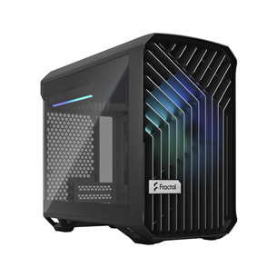 Fractal Design Torrent Nano, RGB, karastatud klaas, kerge toon, must - Lauaarvuti korpus FD-C-TOR1N-02