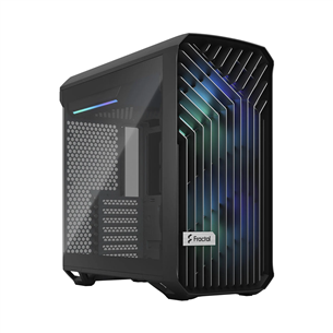 Fractal Design Torrent Compact, RGB, tempered glass, light tint, black - PC case