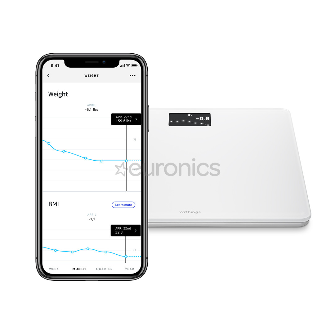 Withings Body, white - Diagnostic bathroom scale