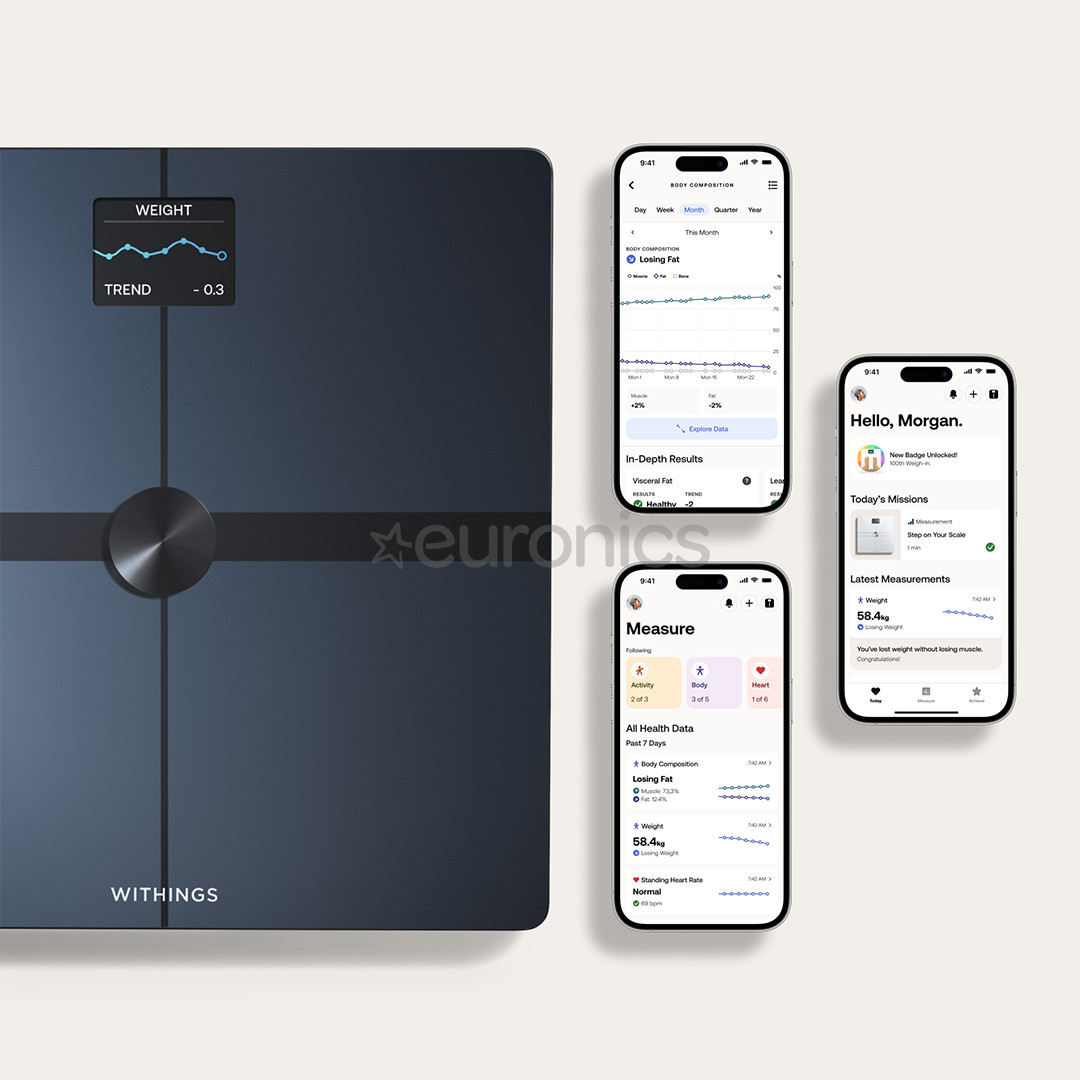 Withings Body Smart, черный - Диагностические напольные весы