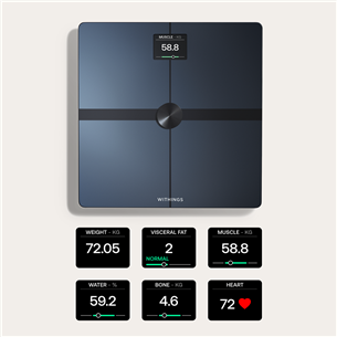 Withings Body Smart, must - Diagnostiline saunakaal