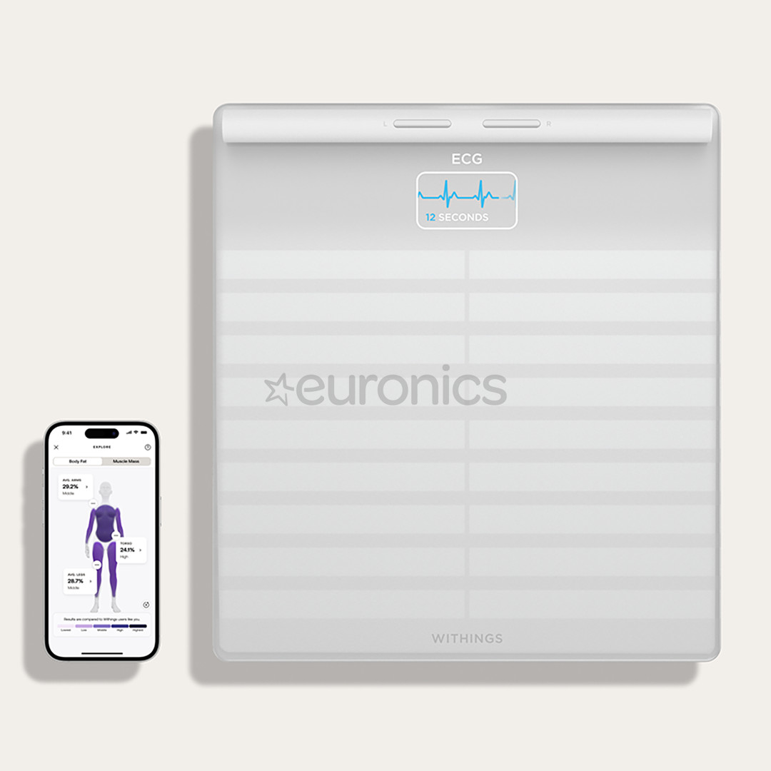 Withings Body Scan, valge - Diagnostiline saunakaal