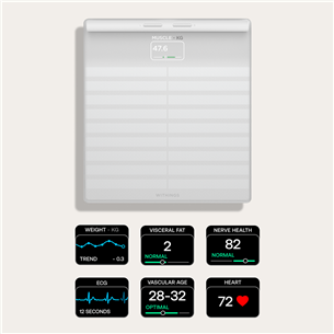 Withings Body Scan, white - Diagnostic bathroom scale