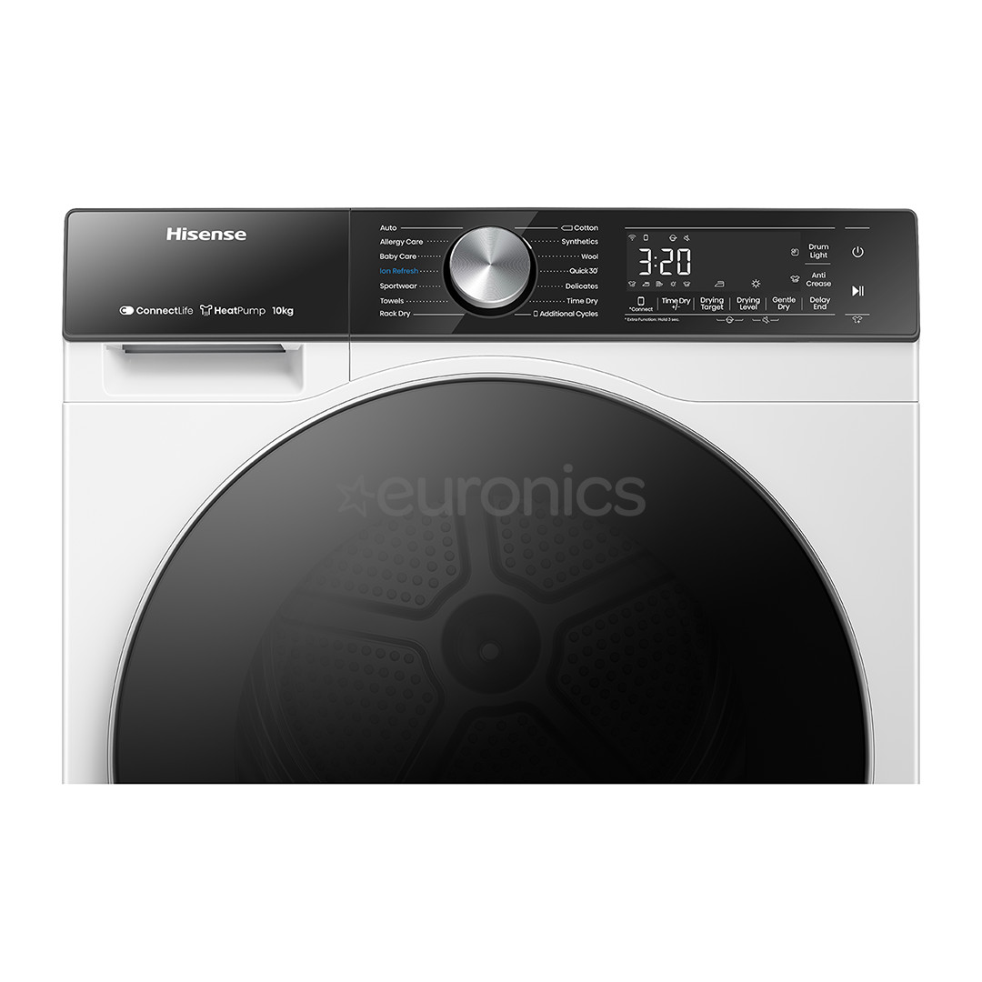 Hisense, 10 kg, depth 61 cm - Clothes dryer