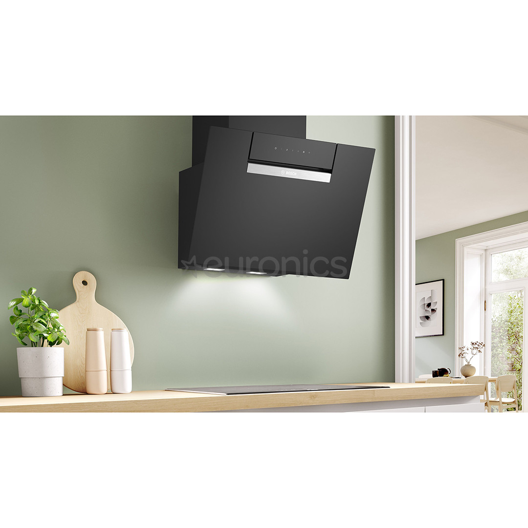 Bosch, Series 4, 768 m³/h, width 60 cm, black - Cooker hood