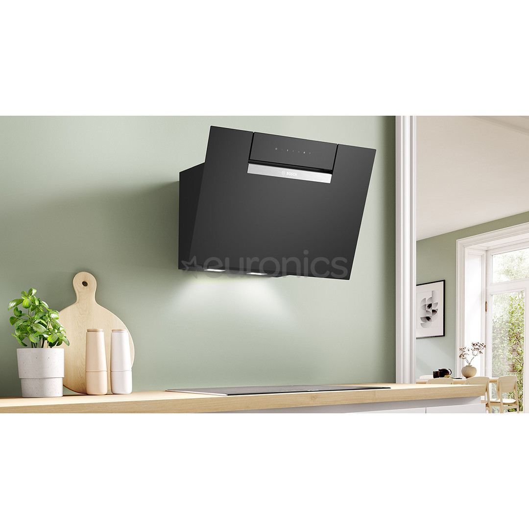 Bosch, Series 4, 768 m³/h, width 60 cm, black - Cooker hood