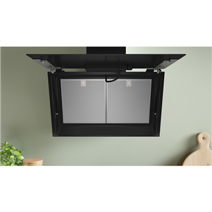 Bosch, Series 6, 915 m³/h, width 80 cm, black - Cooker hood