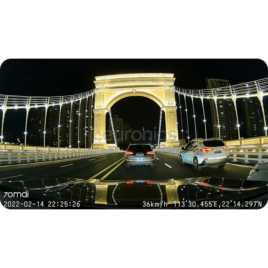 70mai Dash Cam M500 1944p, 64 ГБ eMMC, черный - Видеорегистратор
