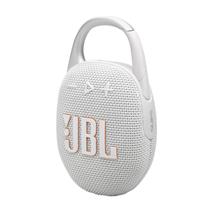 JBL Clip 5, valge - Kaasaskantav juhtmevaba kõlar JBLCLIP5WHT
