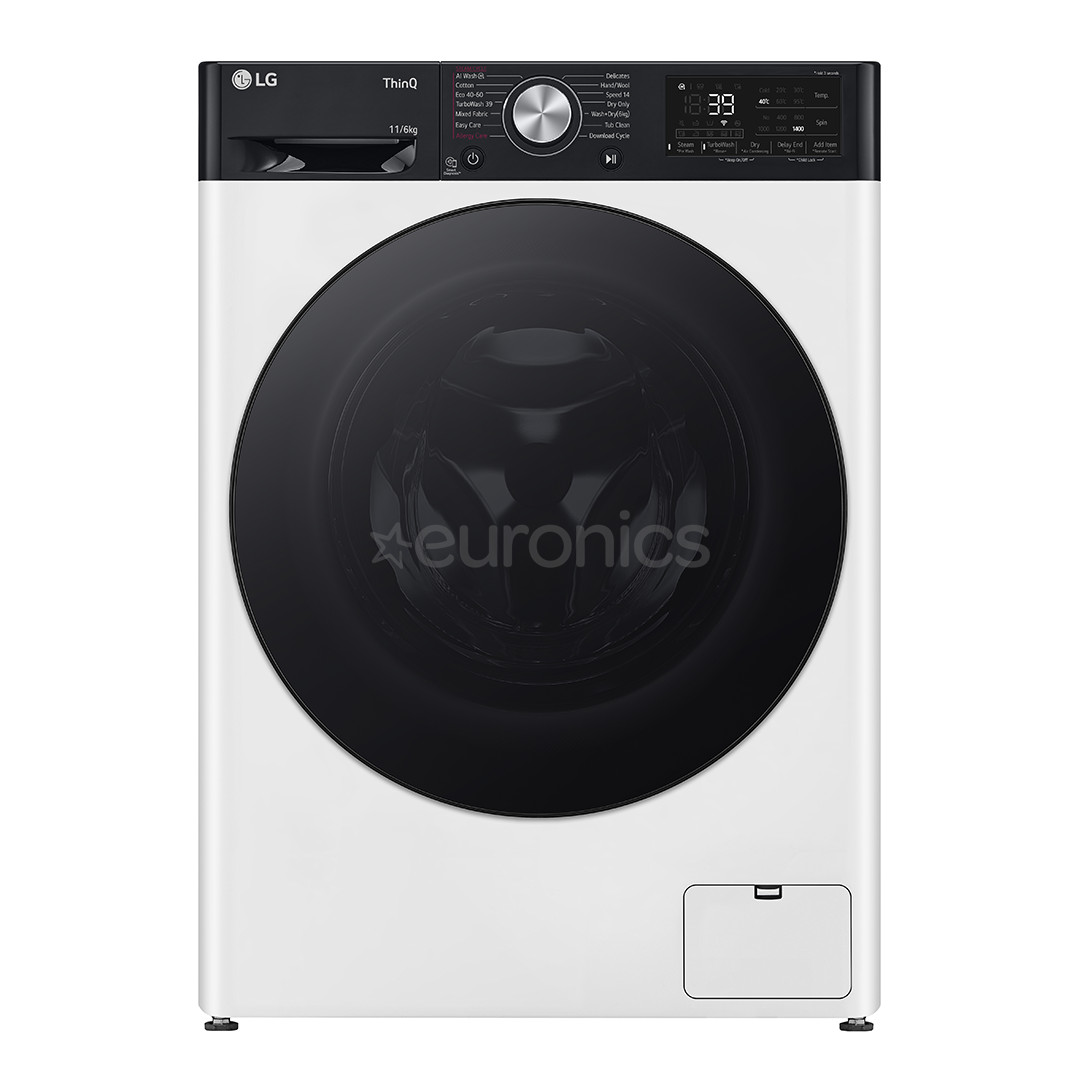 LG, 11 kg / 6 kg, depth 56,5 cm, 1400 rpm - Washer-dryer combo