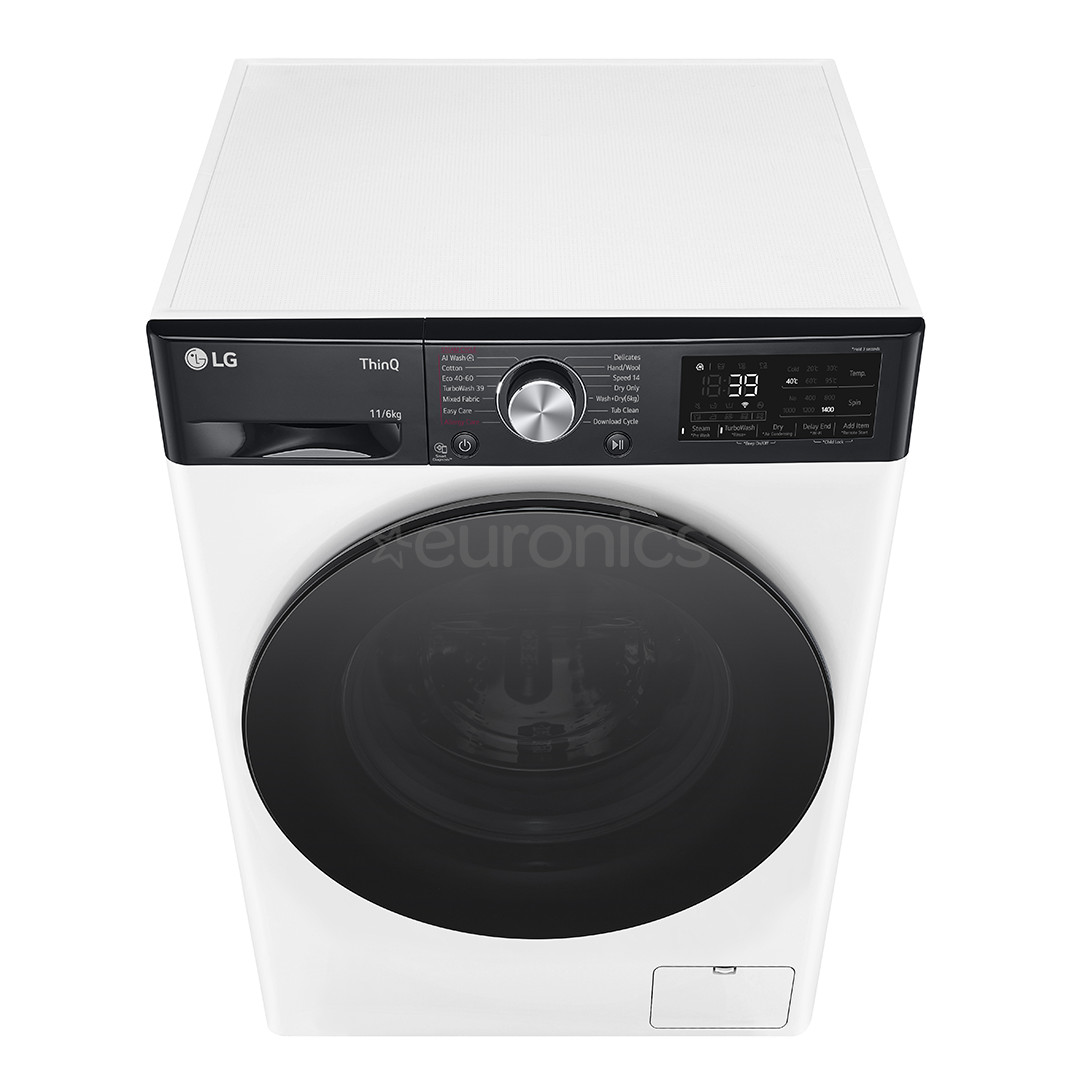 LG, 11 kg / 6 kg, depth 56,5 cm, 1400 rpm - Washer-dryer combo