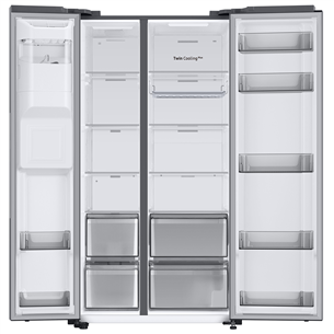 Samsung RS8000C, 634 л, высота 178 см, серебристый - SBS-холодильник