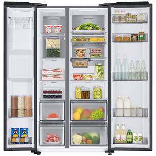 Samsung RS8000C, Metal Cooling, 634 л, высота 178 см, черный - SBS-холодильник