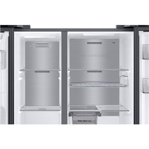 Samsung RS8000C, Metal Cooling, 634 L, height 178 cm, black - SBS-Refrigerator