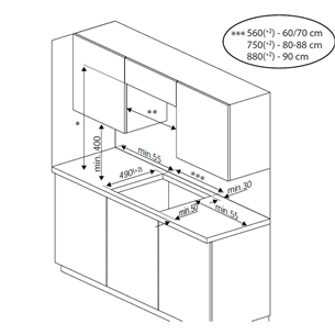 Beko, width 59 cm, black - Built-in induction hob