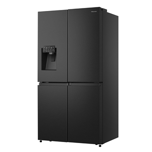 Hisense, Total NoFrost, 584 L, 179 cm, black - SBS Refrigerator