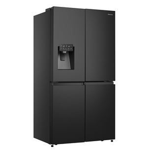 Hisense, Total NoFrost, 584 L, 179 cm, black - SBS Refrigerator