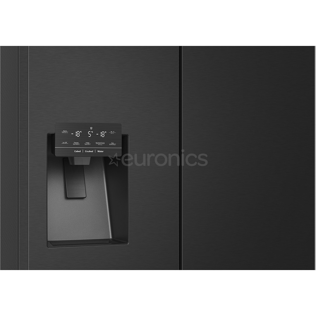 Hisense, Total NoFrost, 584 л, высота 179 см, черный - SBS-холодильник