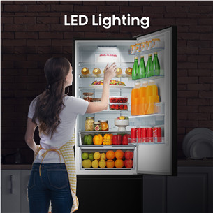 Hisense, NoFrost 336 L, height 201 cm, gray - Refrigerator