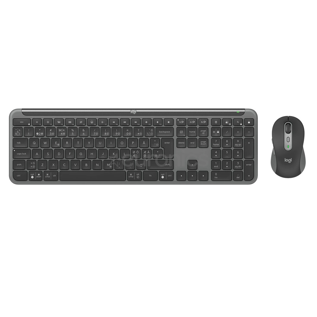 Logitech Signature Slim Combo MK950, SWE, must - Juhtmevaba desktop
