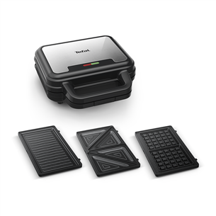 Tefal UltraCompact 3in1, hall/must - Vahvlimasin, Võileivagrill & Panini Press SW383D10