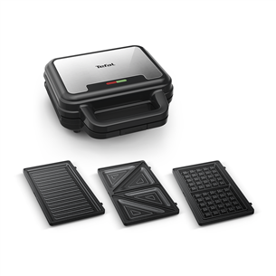 Tefal UltraCompact 3in1, hall/must - Vahvlimasin, Võileivagrill & Panini Press