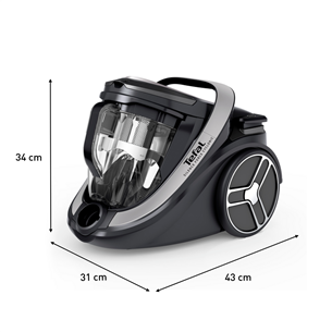 Tefal Silence Force Cyclonic Effitech, 500 W, tolmukotita, must - Tolmuimeja