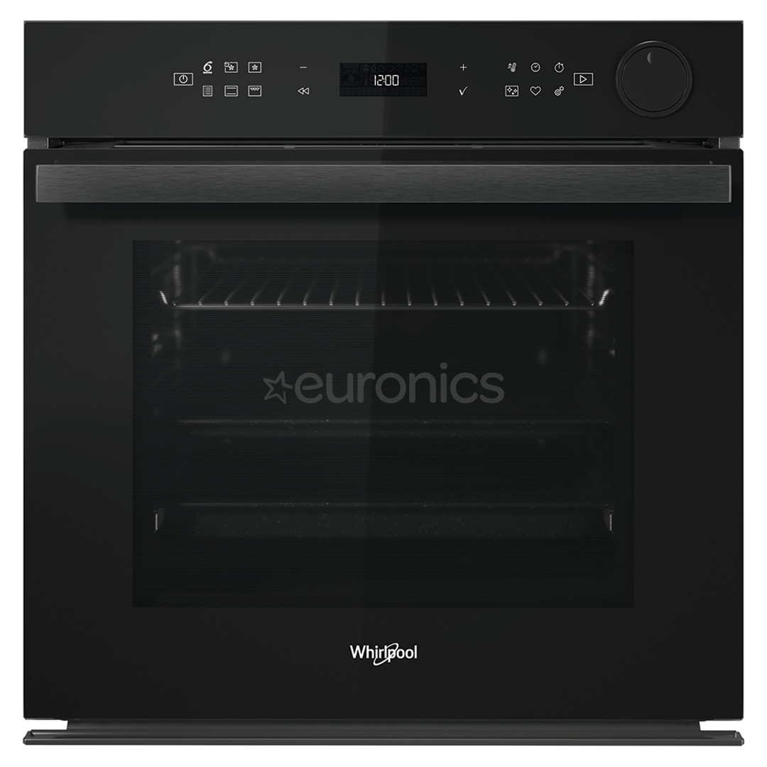 Whirlpool, 73 L, pyrolytic cleaning, black - Built-in oven
