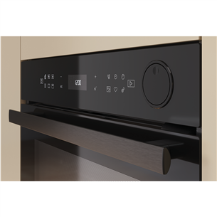 Whirlpool, 73 L, pyrolytic cleaning, black - Built-in oven