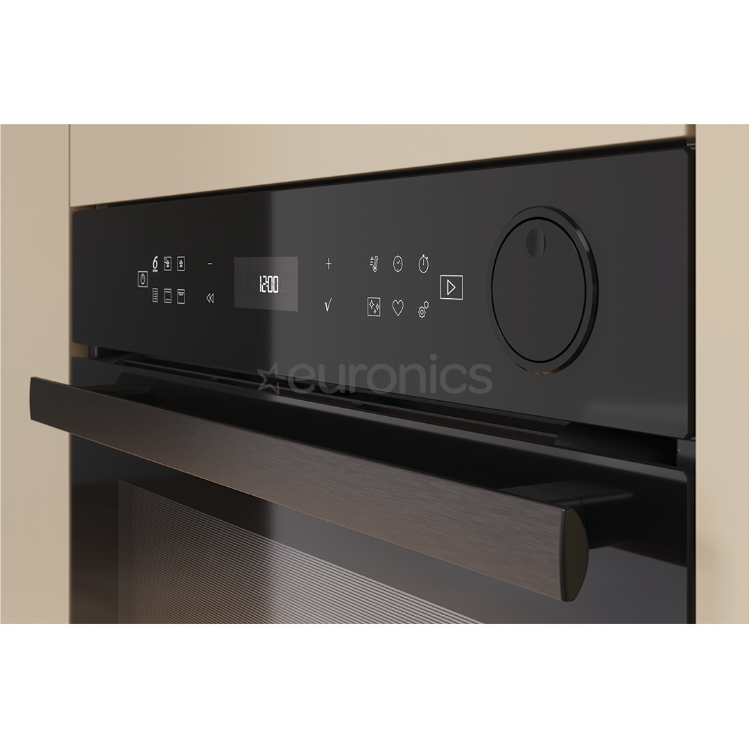 Whirlpool, 73 L, pyrolytic cleaning, black - Built-in oven