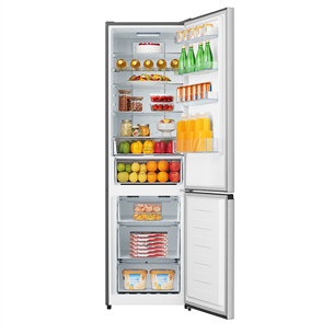 Hisense, NoFrost 336 L, height 201 cm, gray - Refrigerator
