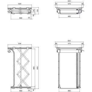 Vogel's PPL 2100 Projector Lift System, silver - Projector Ceiling Mount System