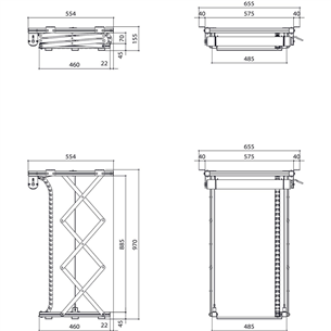 Vogel's PPL 2100 Projector Lift System, hõbe - Projektori laekinnituse süsteem