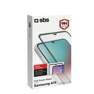 SBS Full Cover Glass Screen Protector, Samsung Galaxy A15 - Screen protector