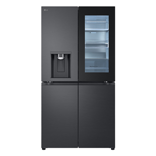 LG, Instaview, 638 L, height 180 cm, black - SBS Refrigerator