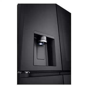 LG, Instaview, 638 L, height 180 cm, black - SBS Refrigerator