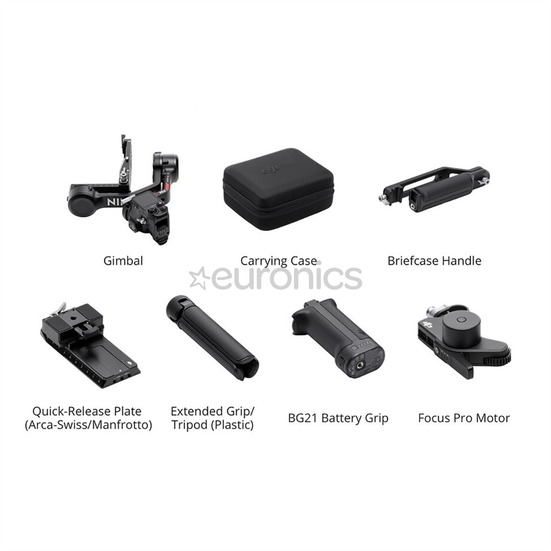 DJI RS 4 Gimbal Stabilizer Combo, must - Kaamera stabilisaator