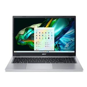 Acer Aspire 3, 15.6", Ryzen 5, 8 GB, 256 GB, SWE, hõbe - Sülearvuti